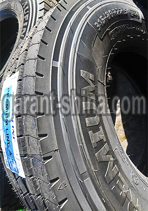 Aufine Premium Line A (рулевая) 315/80 R22.5 160/157J 22PR - Фото бокового плеча шины с этикеткой